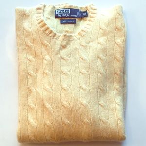 Polo Ralph Lauren 100% Cashmere Cable Knit Sweater